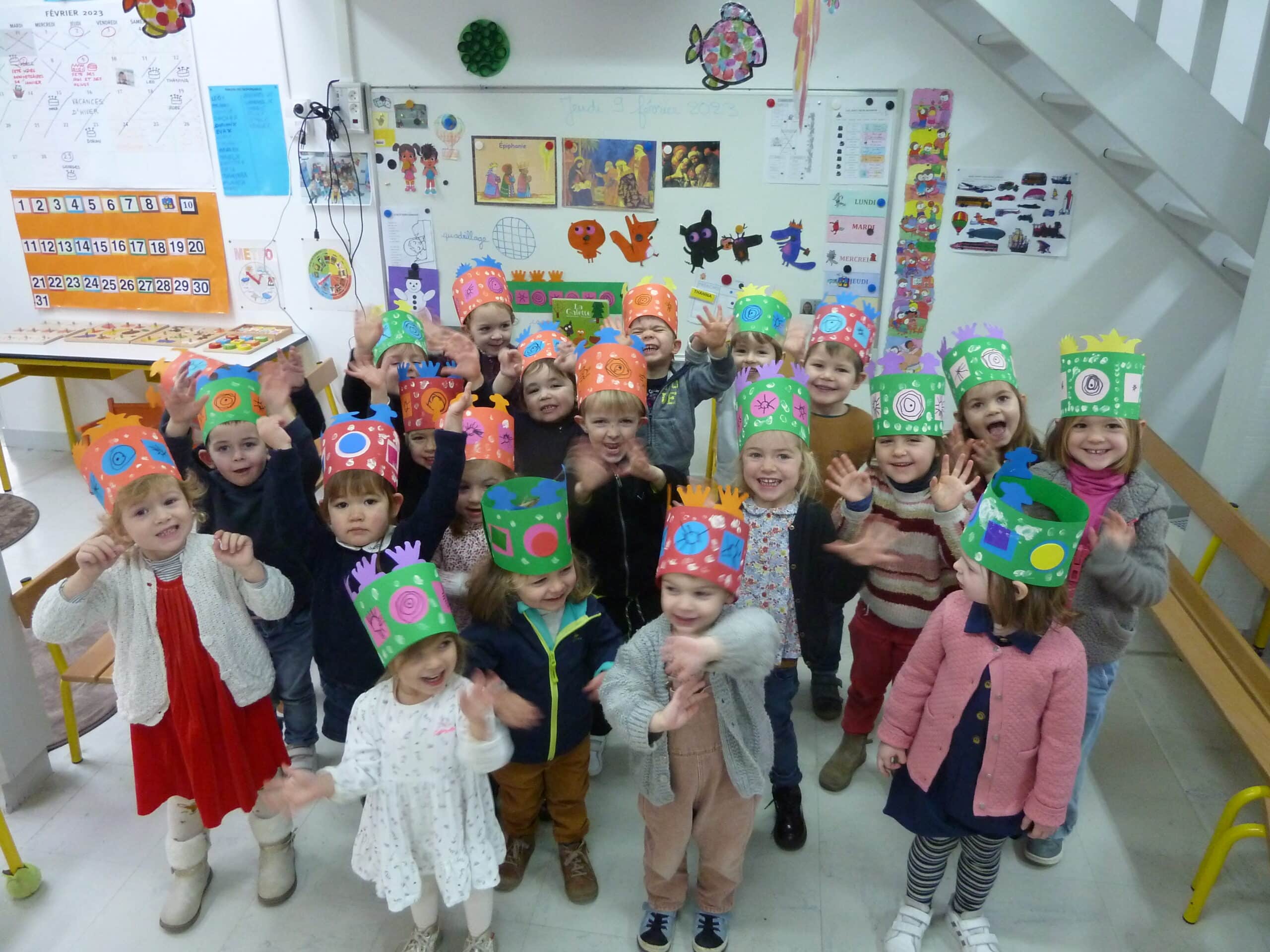 fête des rois en classe de Petite Section 1